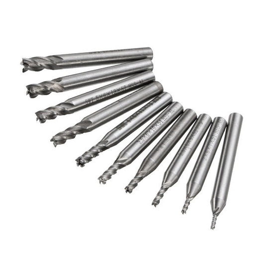 1.5mm to 6mm HSS End Milling Cutter [10 PCS] - (AD50264)
