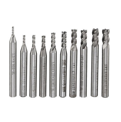 1.5mm to 6mm HSS End Milling Cutter [10 PCS] - (AD50264)