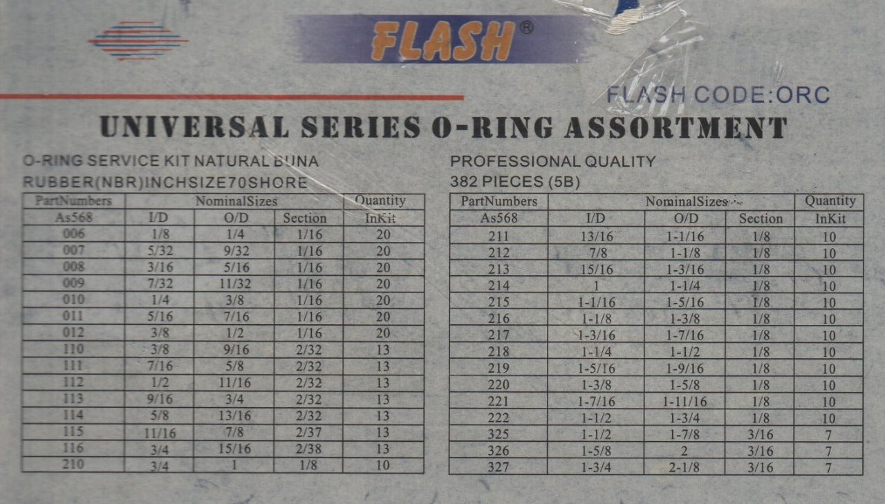 ORC Kit O-Ring Universal [382 PCS] - (AD50277)
