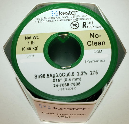 275 Kester Sn/Ag/Cu 0.4mm Lead-Free Solder Wire (1 Meter) - (AD61730)