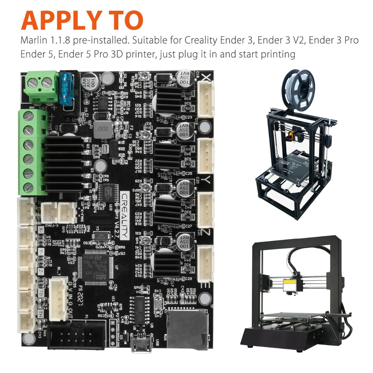 Creality Ender 3 Pro Silent Motherboard V4.2.7 - (AD50613)