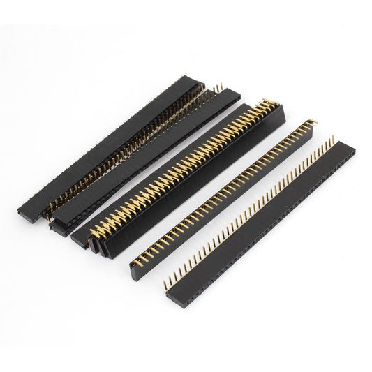 40 Pin 2.54mm Single Row Right Angle Female Header - (AD52093)