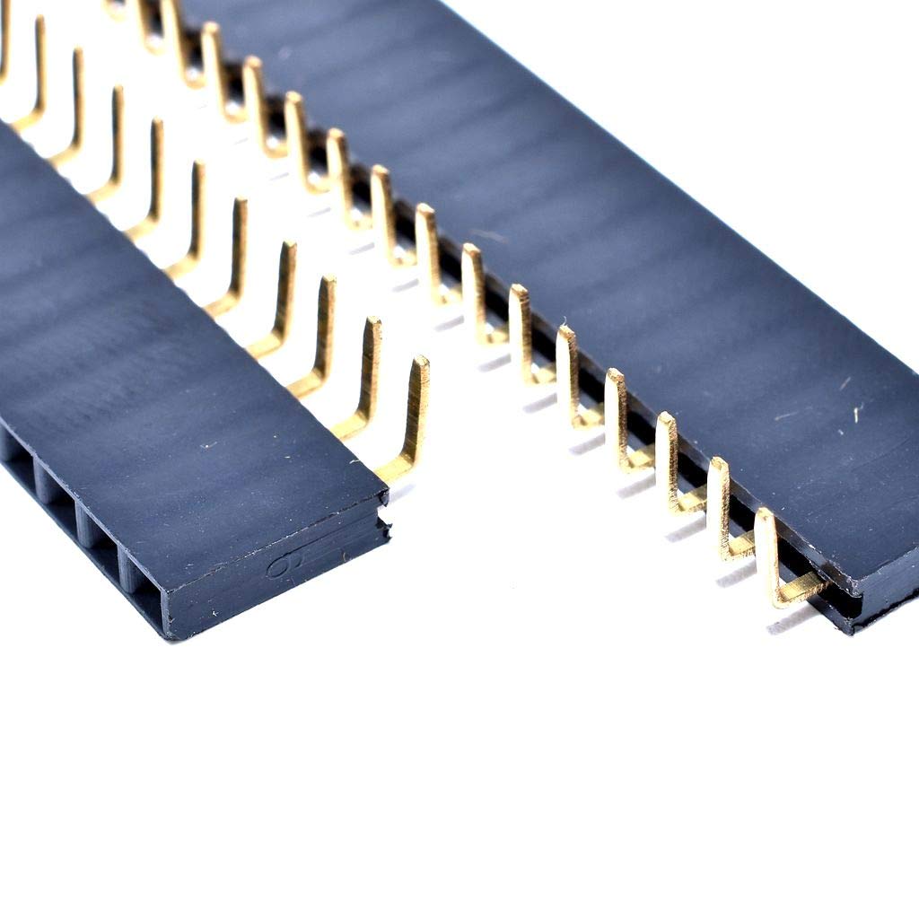 40 Pin 2.54mm Single Row Right Angle Female Header - (AD52093)