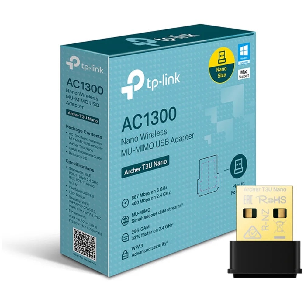 AC1300 TP-Link Dual Band High Gain Wireless USB Adapter - (AD52692)