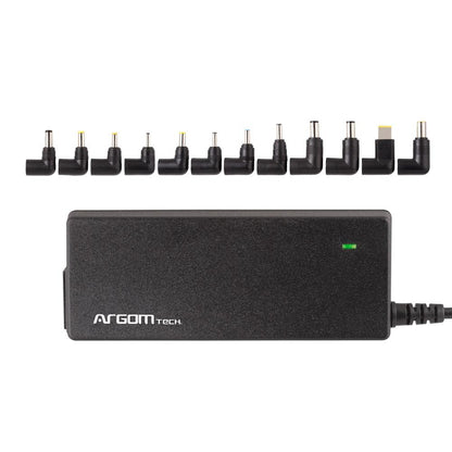 ARG-AC-0095 Argom Compact Universal Notebook Charger 90W - Auto Sensing - (AD52971)