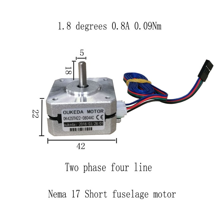 OK42STH22-0804AC Nema 17 Stepper Motor - (AD53109)