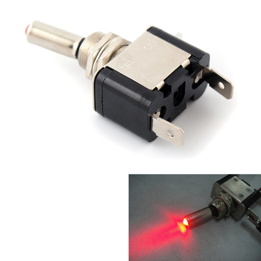 RED ASW-07D Toggle Switch Aircraft SPST ON-OFF 12V @ 20A - (AD53576)