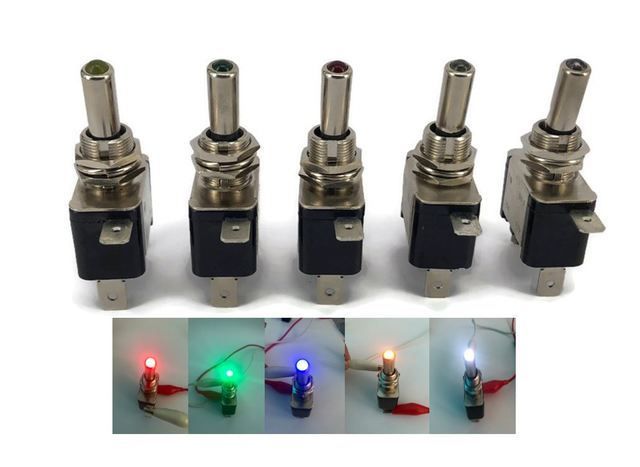 GREEN ASW-07D Toggle Switch Aircraft SPST ON-OFF 12V @ 20A - (AD53580)