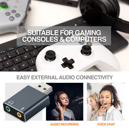 ARG-CB-0067 Argom USB 2.0 Stereo Sound Cable Adapter - (AD53688)