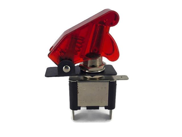 Red Flip-Up AirCraft Switch Cover Transparent - (AD53783)