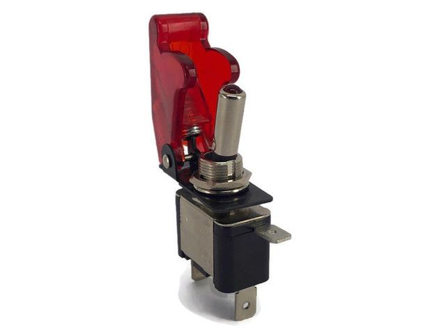 Red Flip-Up AirCraft Switch Cover Transparent - (AD53783)