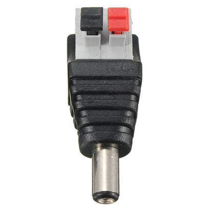 DC Power Male Jack Push Button 2 Pin Terminal 5.5x2.1mm - (AD54627)