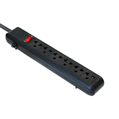 ARG-AC-0252BK Argom 6-Outlets Power Strip 110-120V @ 15A - (AD54682)