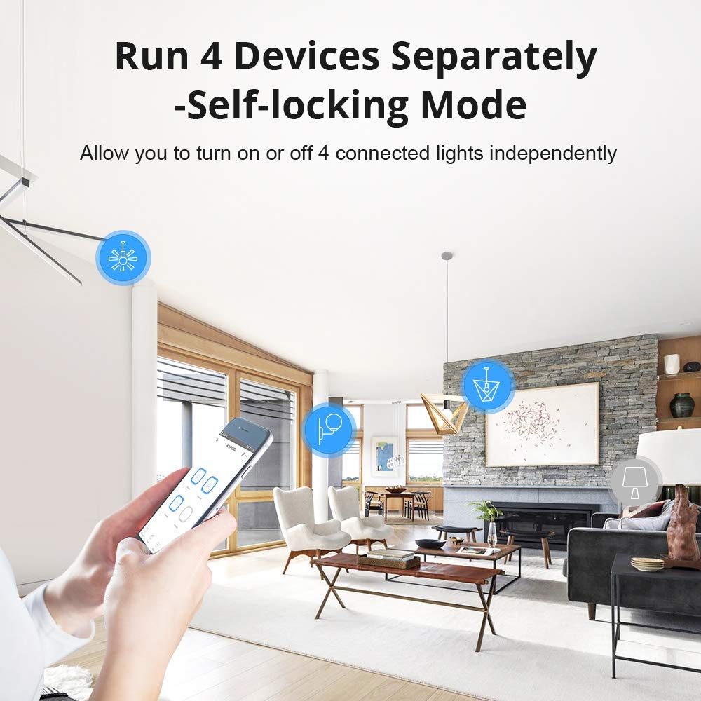 4-Channel SONOFF Pro R3 - WiFi Wireless Smart Switch - (AD54709)