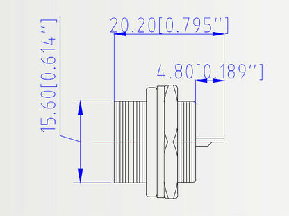 6-Pin Chassis Connector - Panel Mount (male and female) - (AD18213)