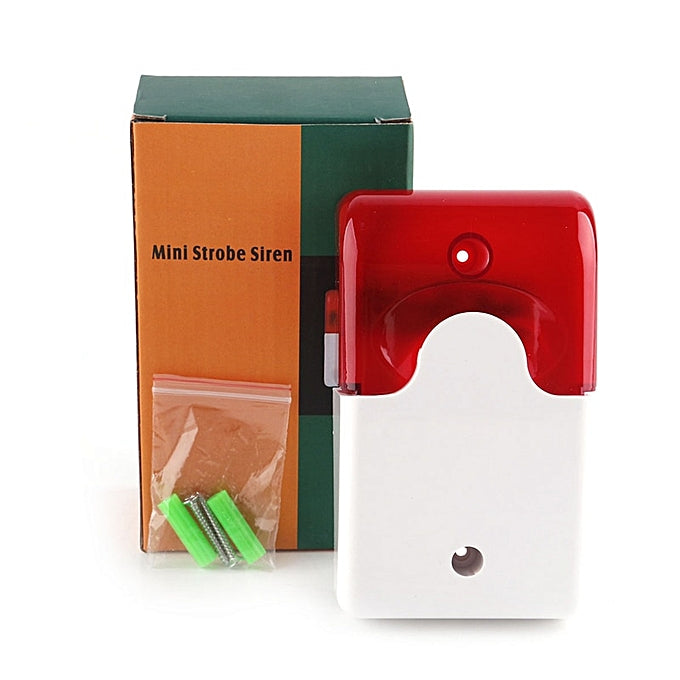 12V Mini Wired Strobe Siren 115dB with Light - (AD55711)