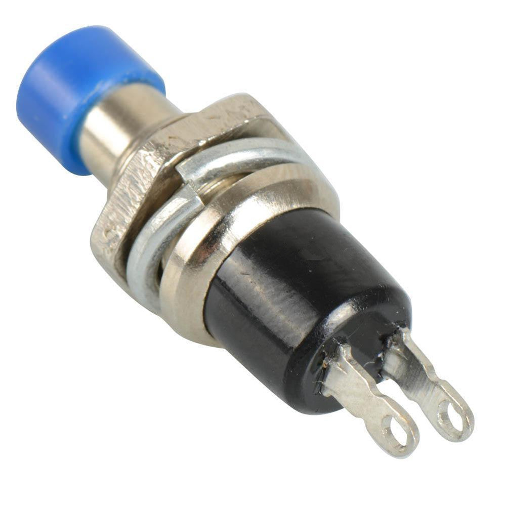 PBS-105 Blue Knob Push Button Momentary Panel Mount SPST-NO - (AD56645)