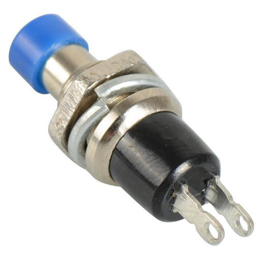 PBS-105 Blue Knob Push Button Momentary Panel Mount SPST-NO - (AD56645)