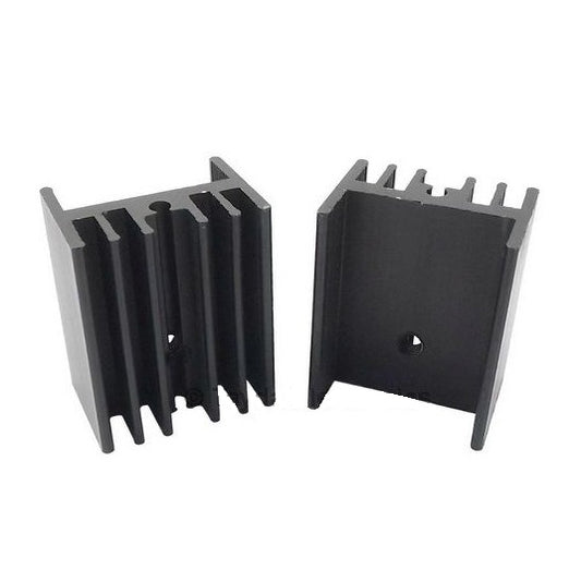 Heat Sink TO-247 Wide 8 Fins 25mm Aluminum Black - (AD56850)
