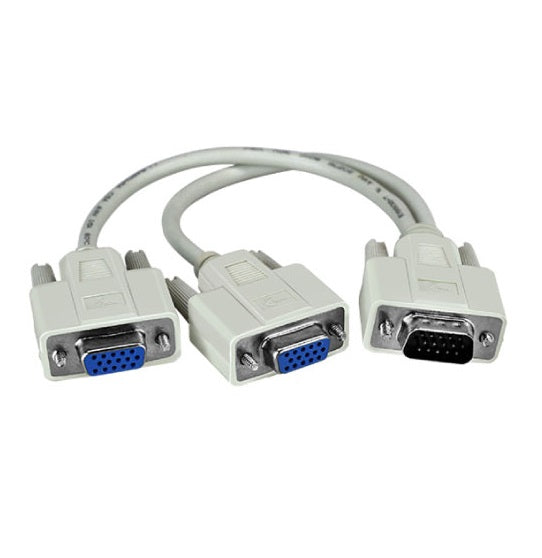 VGA Male to 2x VGA Female Video Dual Monitor Cable Splitter - (AD57172)