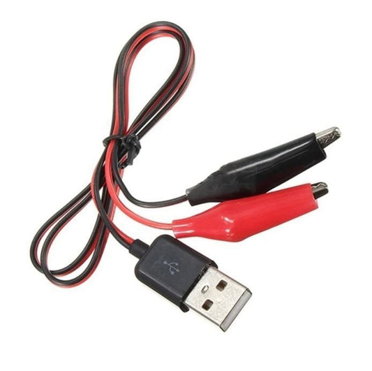 Alligator Clip to USB Male Cable (60cm) - (AD58854)