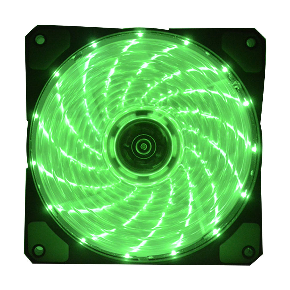Green 120mm LED Ultra Silent Computer PC Fan 12V - (AD59031)