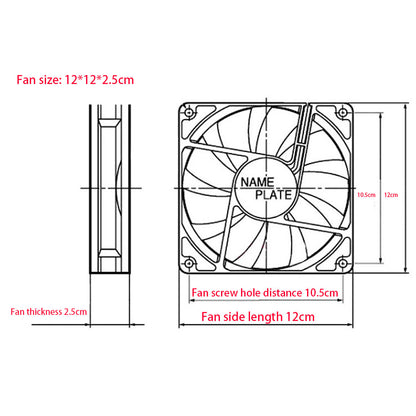 Green 120mm LED Ultra Silent Computer PC Fan 12V - (AD59031)