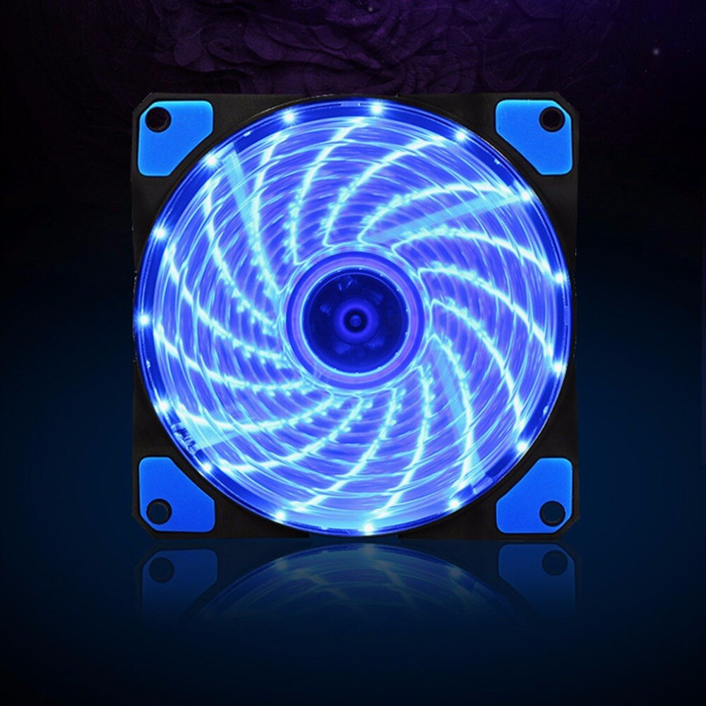 Blue 120mm LED Ultra Silent Computer PC Fan 12V - (AD59033)