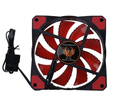 Red 120mm LED Ultra Silent Computer PC Fan 12V - (AD59036)