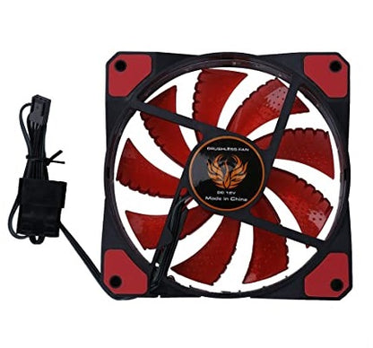Red 120mm LED Ultra Silent Computer PC Fan 12V - (AD59036)