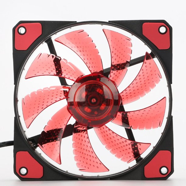 Red 120mm LED Ultra Silent Computer PC Fan 12V - (AD59036)