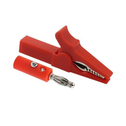 55mm Alligator Clip + 4mm Banana Plug (RED) - (AD60991)