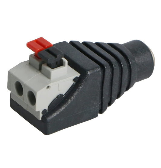 DC Power Female Jack Push Button 2 Pin Terminal 5.5x2.1mm - (AD61116)