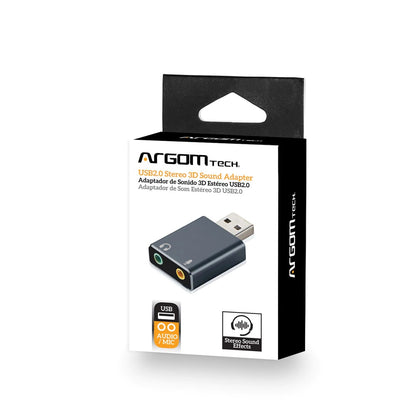 ARG-CB-0067 Argom USB 2.0 Stereo Sound Cable Adapter - (AD53688)