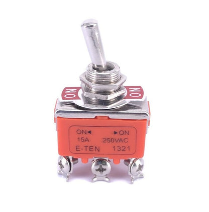 E-TEN1321 Toggle Switch DPDT ON-ON 15A @ 250V - (AD61642)