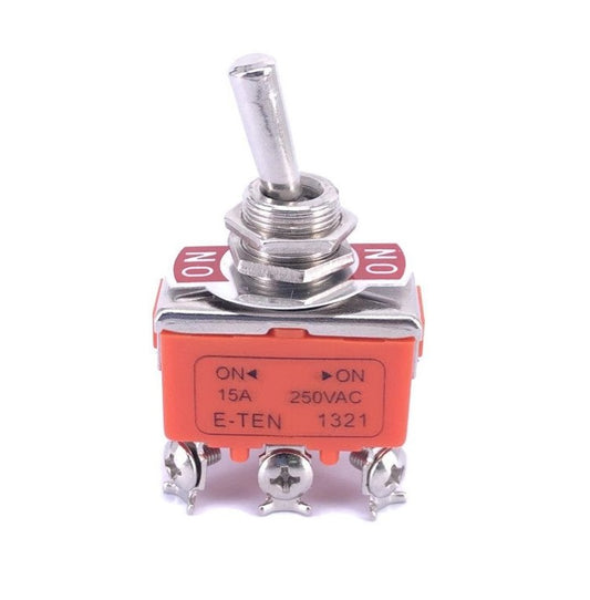 E-TEN1321 Toggle Switch DPDT ON-ON 15A @ 250V - (AD61642)