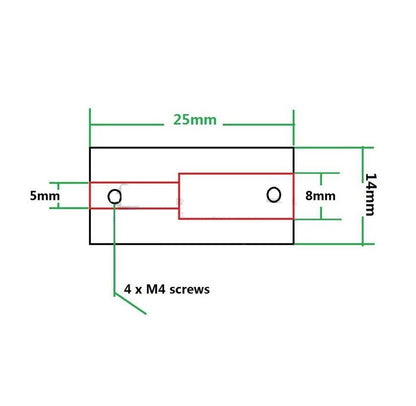 5mm to 8mm - Aluminum Shaft Coupler - (AD61711)