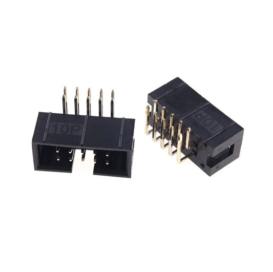 2x5 Pin Box Header Connector 2.54mm Right Angle - (AD62380)