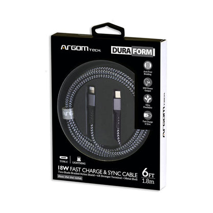 ARG-CB-0024BK Argom Dura Form Type-C to Lightning Fast Charge Cable 1.8M - (AD62854)