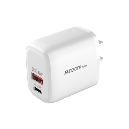 ARG-AC-0115WT Argom 20W PD Type-C + USB Wall Charger - (AD62899)