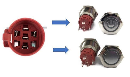 19mm Socket Adapter For Push Button Switch 5 Wires - (AD63062)