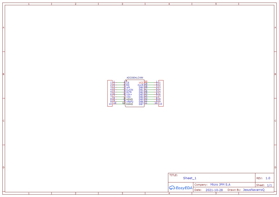 uJPM ADC0804 Analog to Digital Converter Breakout Board - (AD63704)