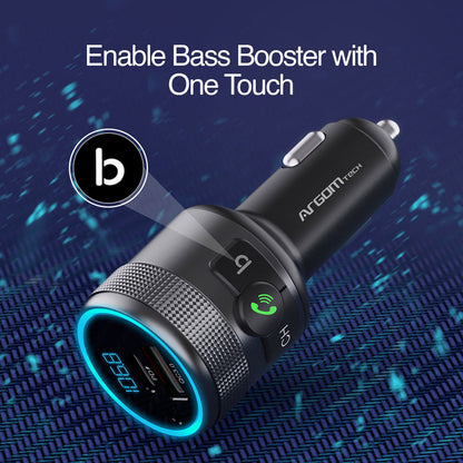 ARG-AC-0343BK Argom BT Hands Free Car Kit With Dual Fast Charging Ports - (AD64832)