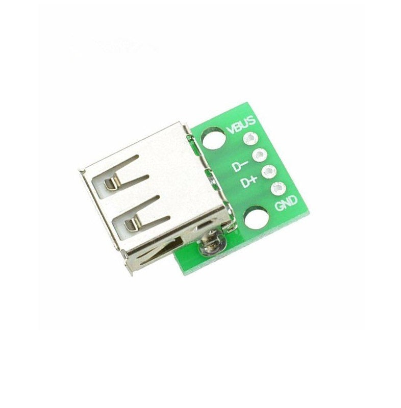 USB 2.0 Female Type A to DIP 2.54mm Adapter Connector - (AD65392)