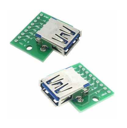 USB 3.0 Female Type A to DIP 2.54mm Adapter Connector - (AD65398)