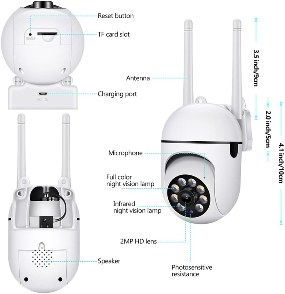 Tuya Smart 2.4G WiFi Indoor Camera Smart Home Security - (AD65555)