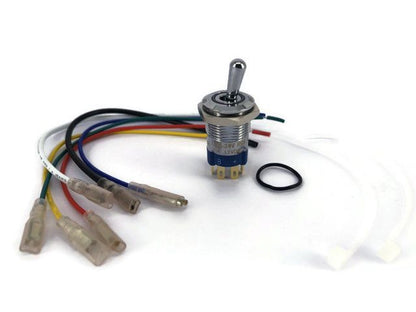 Illuminated Toggle Switch ON-OFF SPST Tri-Color Red - Green - Blue LED - (AD66053)
