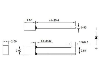 LED Rectangular White 2x3mm - (AD66246)