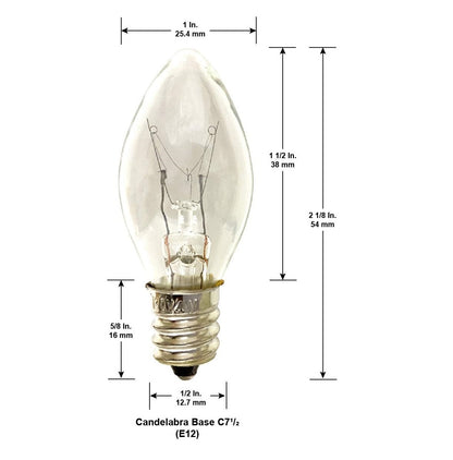 120VAC @ 4W Bulb Incandescent Light E12 - (AD66599)