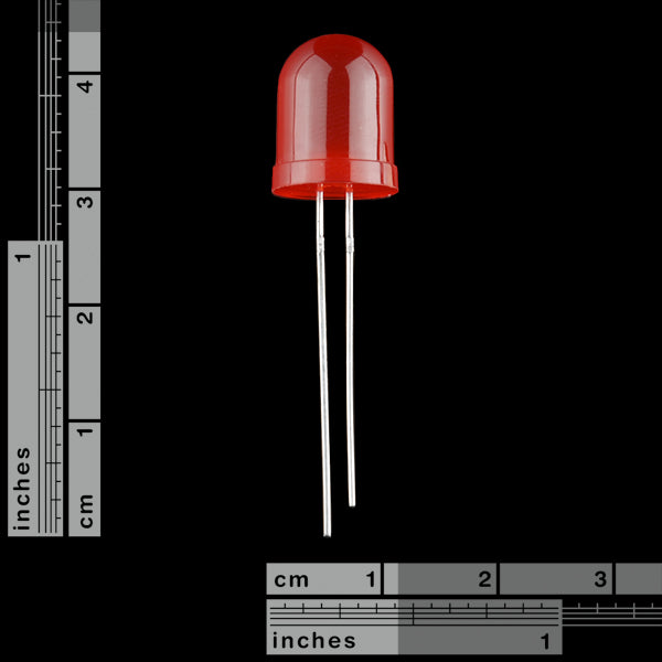 LED Red 10mm Diffused - (AD66696)